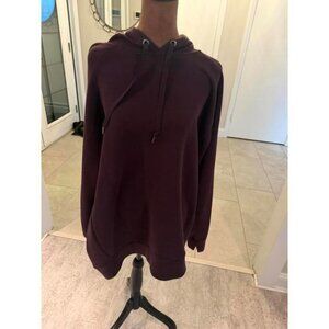 Spanx Air Essentials Women's Long Hoodie Sweatshirt in Truffle Brown, Size XL